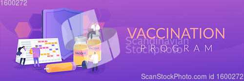 Image of Vaccination program landing page concept