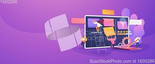 Image of Kanban board concept banner header