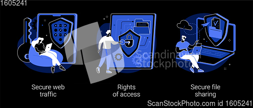 Image of Data transfer abstract concept vector illustrations.