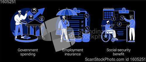 Image of Country budget abstract concept vector illustrations.