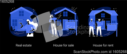 Image of Real estate services abstract concept vector illustrations.