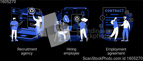 Image of Head hunting abstract concept vector illustrations.