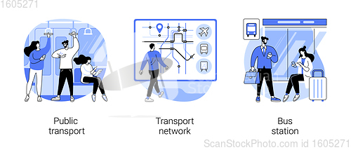 Image of Urban transportation abstract concept vector illustrations.