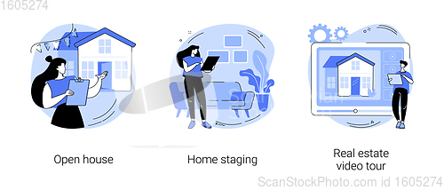 Image of Home for sale abstract concept vector illustrations.