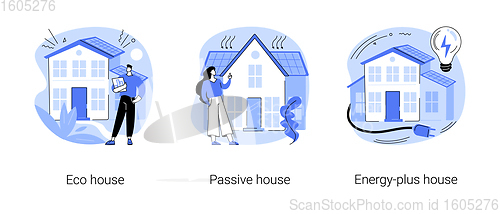 Image of Environmentally friendly construction abstract concept vector illustrations.