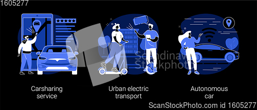 Image of Urban transportation abstract concept vector illustrations.