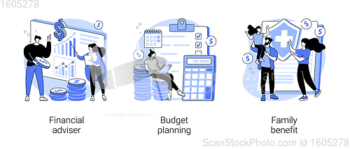 Image of Money management abstract concept vector illustrations.