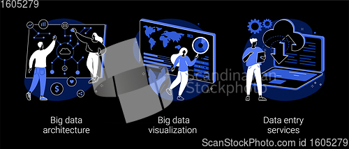 Image of Information storage infrastructure abstract concept vector illustrations.