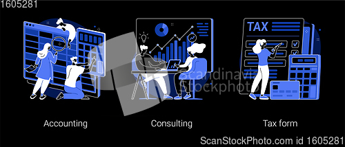 Image of Financial information abstract concept vector illustrations.