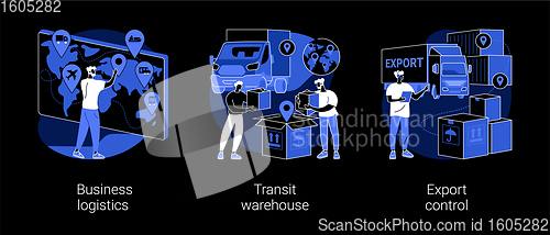 Image of Smart logistics technologies abstract concept vector illustrations.