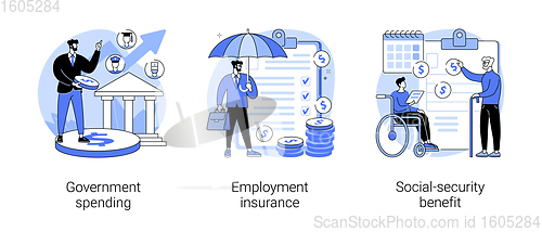 Image of Country budget abstract concept vector illustrations.