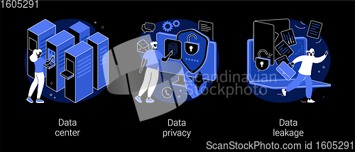 Image of Internet privacy abstract concept vector illustrations.