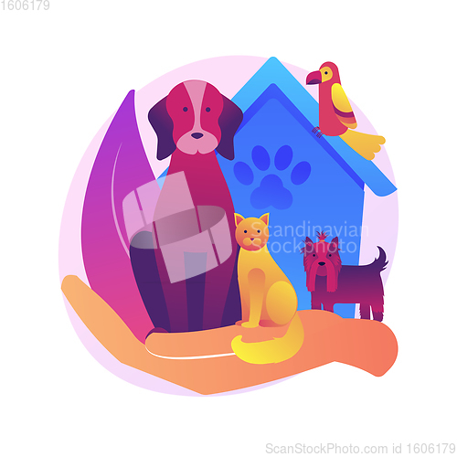 Image of Pet services abstract concept vector illustration.