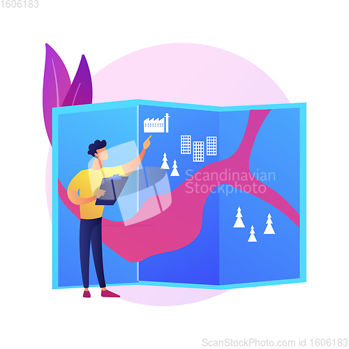 Image of Area management abstract concept vector illustration.