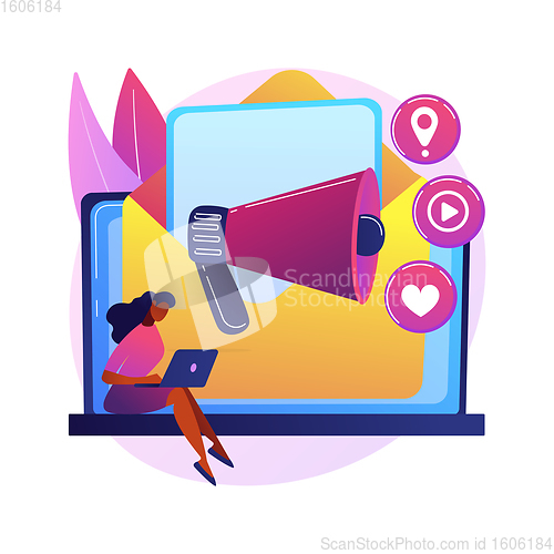 Image of Email marketing abstract concept vector illustration.