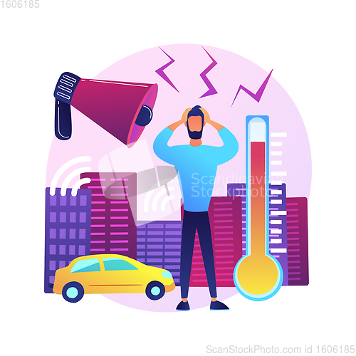 Image of High stress levels abstract concept vector illustration.