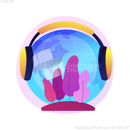 Image of Noise protection abstract concept vector illustration.