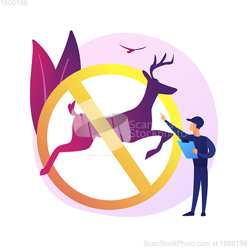 Image of Hunting regulations abstract concept vector illustration.