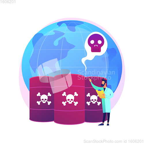 Image of Chemical pollution abstract concept vector illustration.