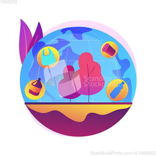 Image of Soil pollution abstract concept vector illustration.