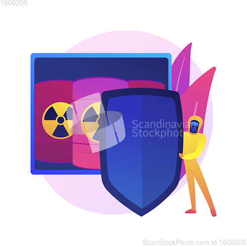 Image of Safe storage of waste abstract concept vector illustration.