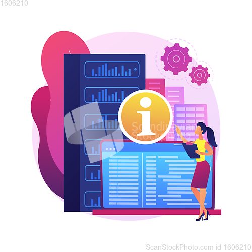 Image of Management information system abstract concept vector illustration.