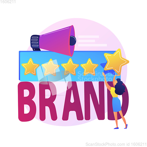 Image of Brand reputation abstract concept vector illustration.