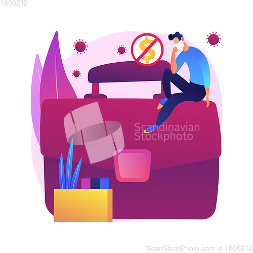 Image of Unemployment abstract concept vector illustration.