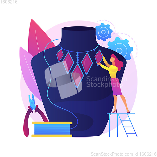 Image of Handmade Jewelry abstract concept vector illustration.