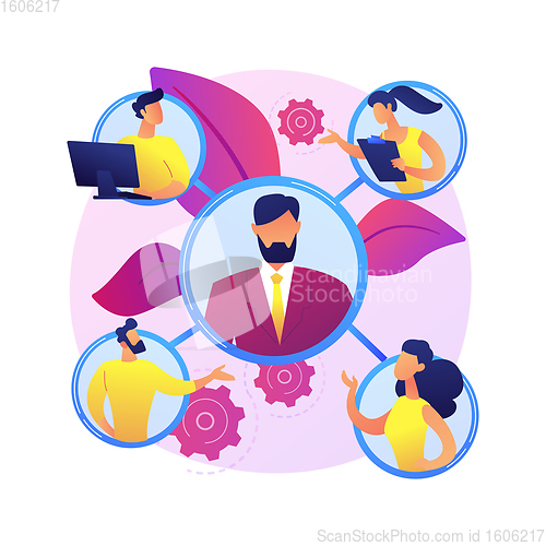 Image of Organization abstract concept vector illustration.