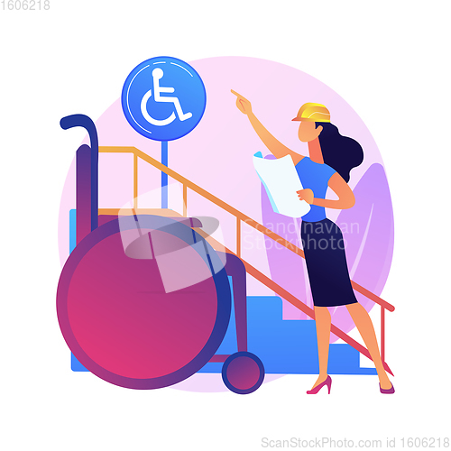 Image of Accessible environment design abstract concept vector illustration.