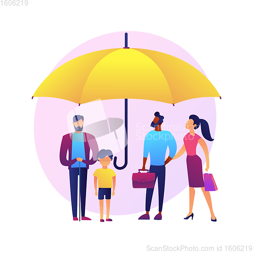 Image of Consumer protection abstract concept vector illustration.