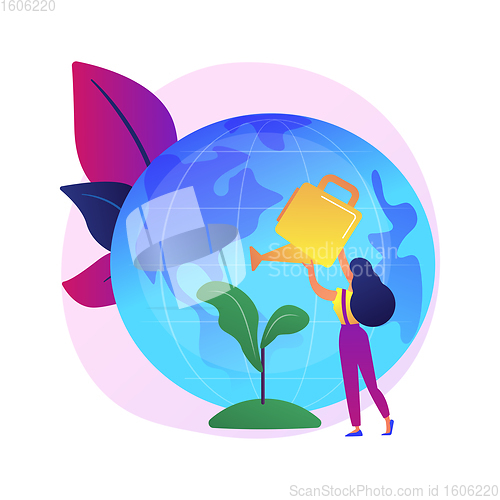 Image of Lands conservation abstract concept vector illustration.