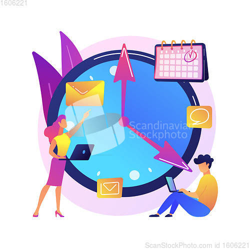 Image of Time management abstract concept vector illustration.