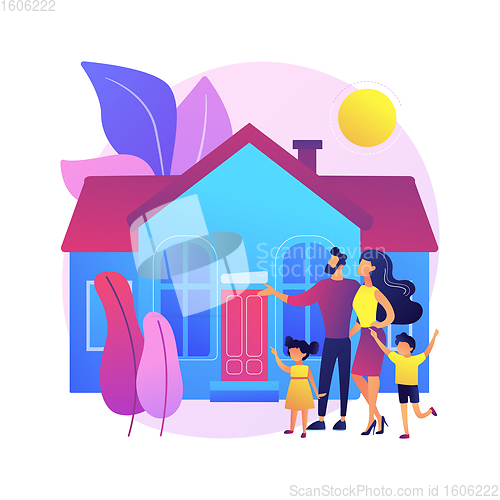 Image of Family house abstract concept vector illustration.