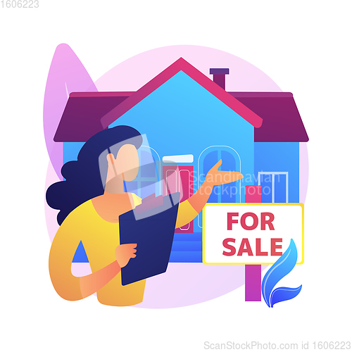 Image of Real estate agent abstract concept vector illustration.