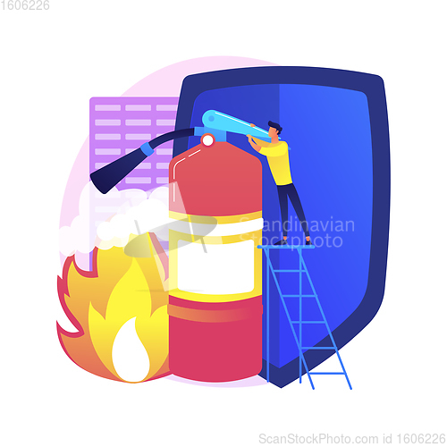 Image of Fire protection abstract concept vector illustration.