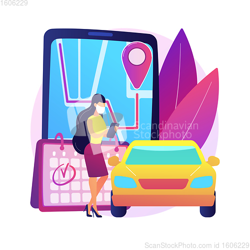 Image of Set quick and efficient pickup service abstract concept vector illustration.