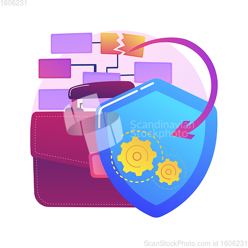 Image of Business continuity and disaster recovery abstract concept vector illustration.