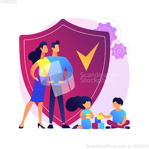 Image of Social security abstract concept vector illustration.