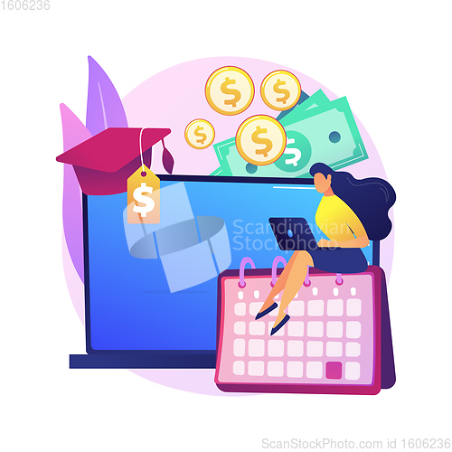 Image of Student loan payments deferred abstract concept vector illustration.