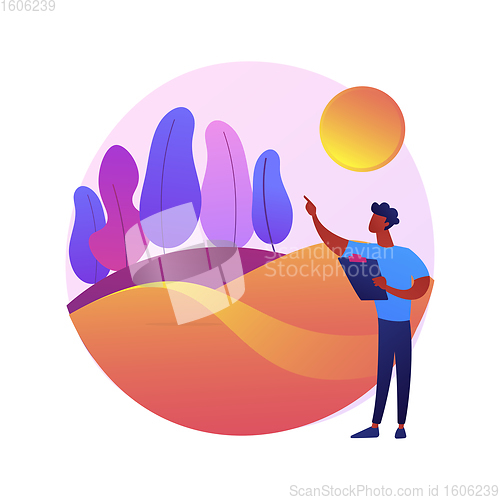 Image of Desertification abstract concept vector illustration.