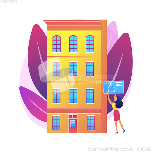 Image of Condominium abstract concept vector illustration.