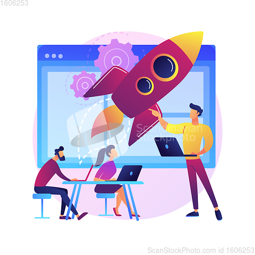 Image of StartUp abstract concept vector illustration.