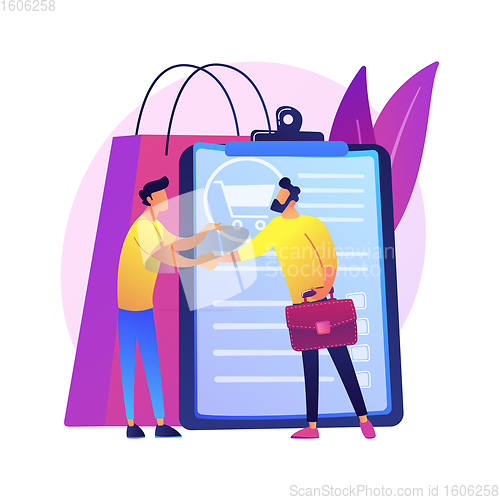 Image of Sales representative abstract concept vector illustration.