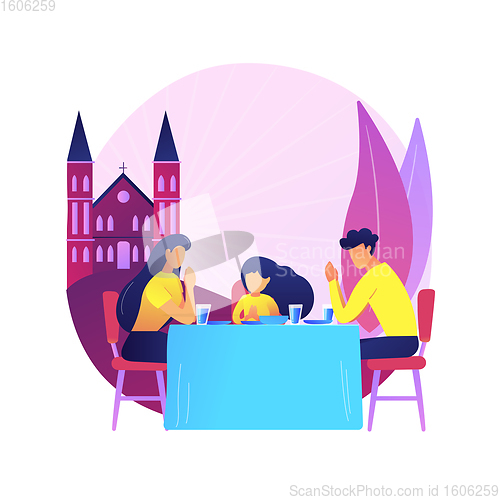 Image of Christian event abstract concept vector illustration.