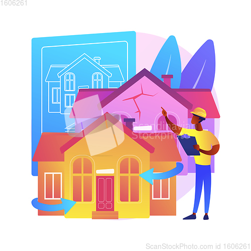 Image of House renovation abstract concept vector illustration.