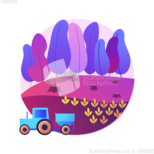 Image of Global land use abstract concept vector illustration.