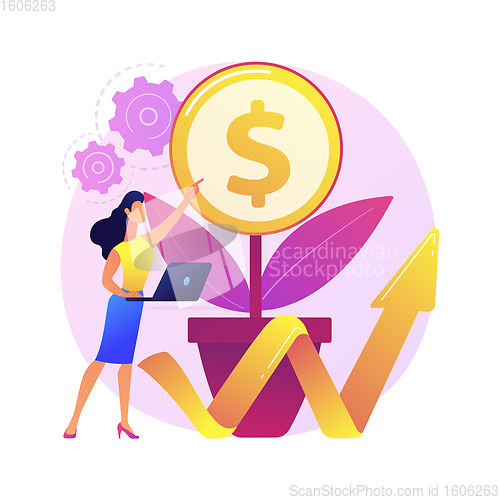 Image of Sustainable business abstract concept vector illustration.