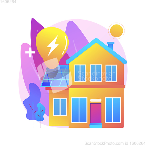 Image of Energy-plus house abstract concept vector illustration.